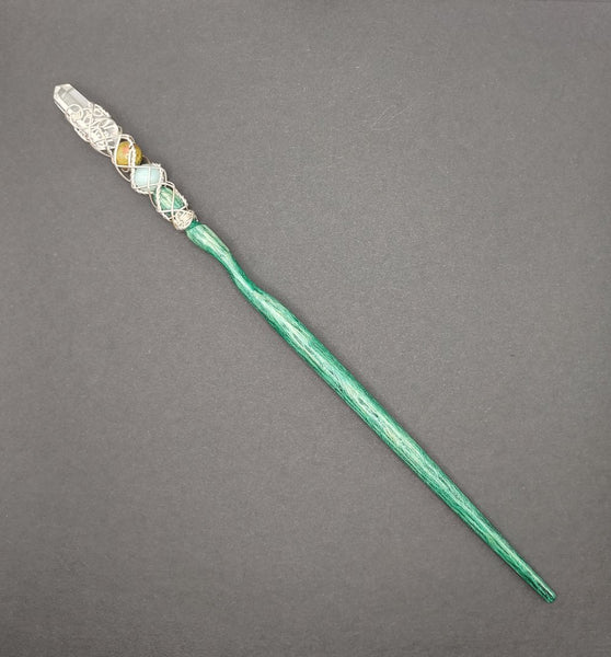 Manifest Your Reality Unikite Amazonite And Clear Crystal Magic Wand Merlin S Realm