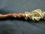 Titan Class Bloodwood and Gold Energy Healing Wand $205